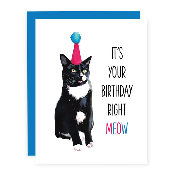 Right Meow Birthday Card