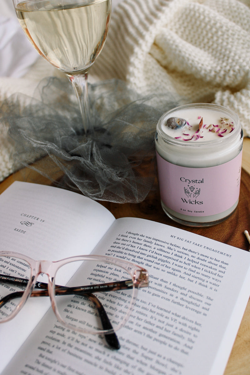Crystal Intention Candle- LOVE