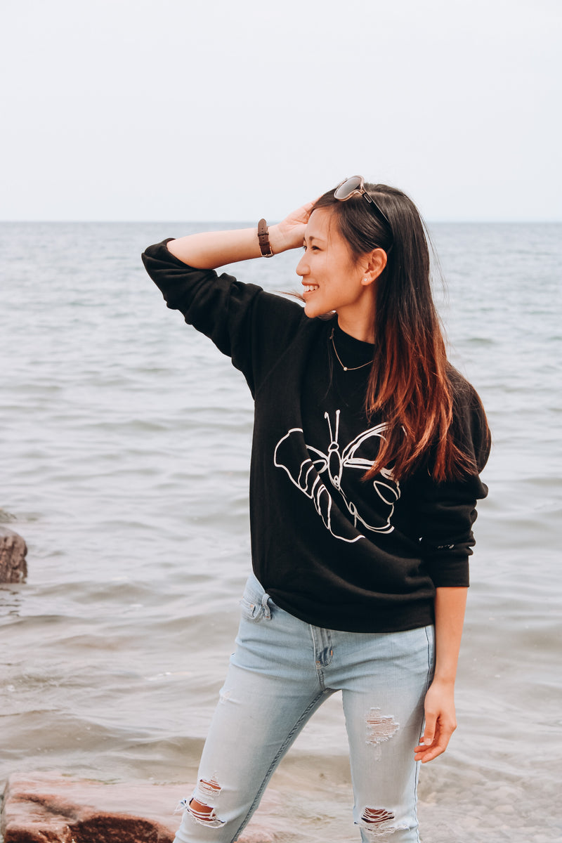 Be the Change Butterfly Crewneck